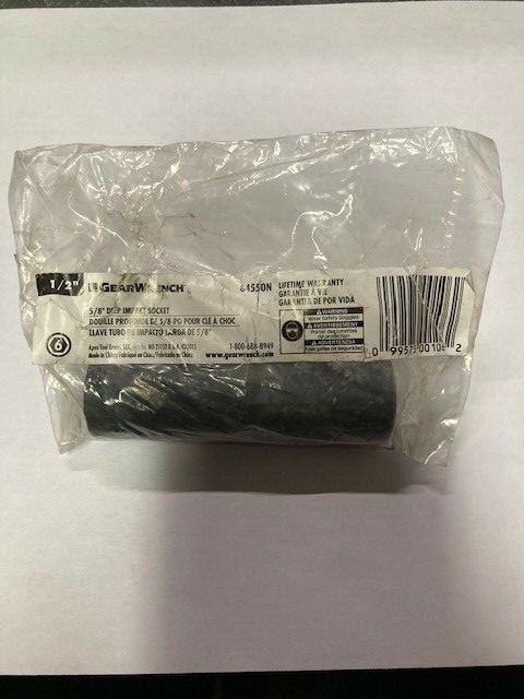 GearWrench Tiefe Schlag-Stecknuss 5/20,3 Cm – 1/5,1 Cm Antrieb, 6-Punkt, Aus Chrom-Molybdän-Stahl