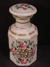 1800's French Porcelain Sevres Hand Painted Flower Gilt Old Paris Perfume Bottle