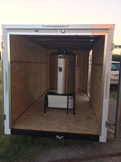 Steam pressure washer for oil recovery - EOR - oil wells used in trailer