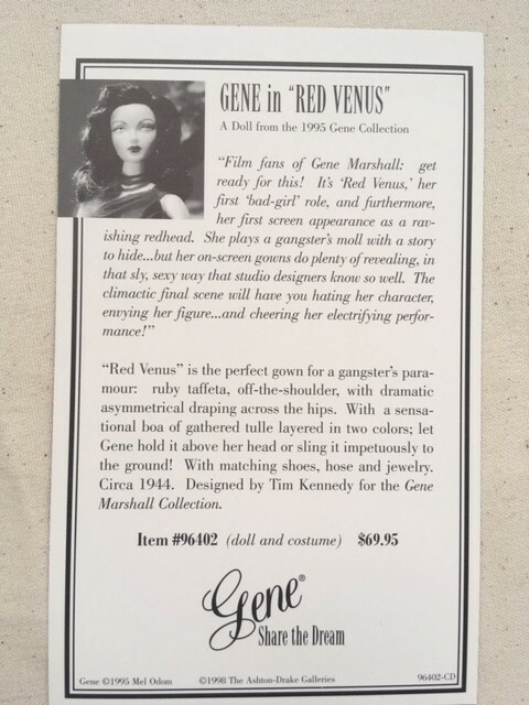 Gene Doll Collector Cards, 1998 Edition, 58 Cards, 4 x 6 inches with Case