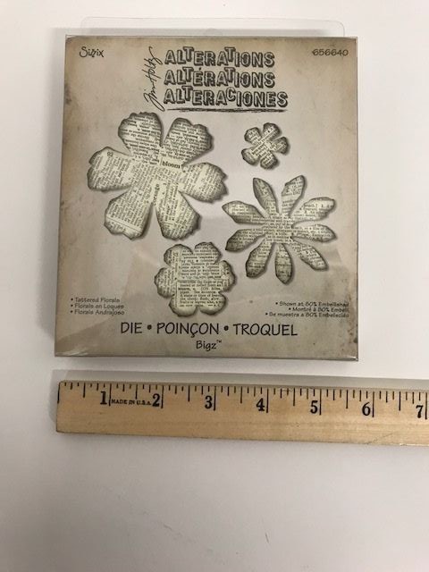 Lot Sizzix Tim Holtz Alterations BIGZ Die Tattered Florals EK Tools Curvy Cutter