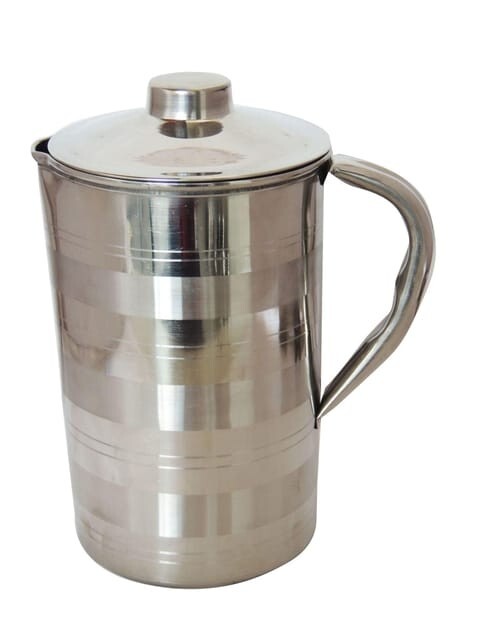 Stainless Steel Pitcher Water Jug with Lid - 2.4 Liter | eBay