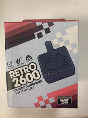 Atari 2600 Wired Classic Joystick Controller Black Retro-bit NEW in box!