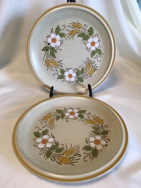 VTG Hearthside Garden Festival-Prairie Flowers 4 dinner/4 salad plates VGC 8pcs