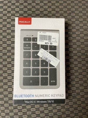 Macally RF Numeric Keypad Rechargeable Wireless, For Windows 7,8,10, MacOS X