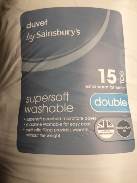 By Sainsburys Supersoft Machine Washable 15tog Double Duvet