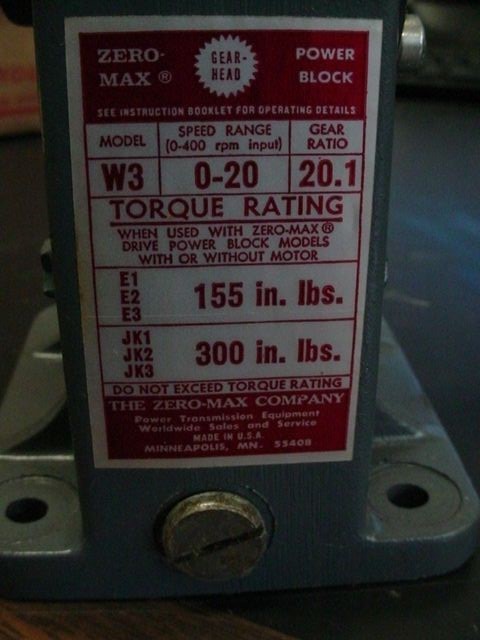 NEW ZERO-MAX W3 VARIABLE SPEED POWER BLOCK GEAR HEAD