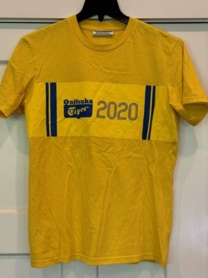 Onitsuka Tiger T-Shirt New 2020 Logo Tee  Yellow - Men's LARGE