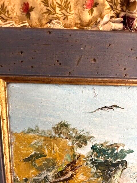 G. Dupuy Hatian Black Folk Art Oil Painting   20 x 15+"