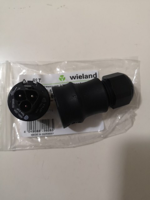 Wieland Rst20i3-Steckverbinder Gerade Schwarz