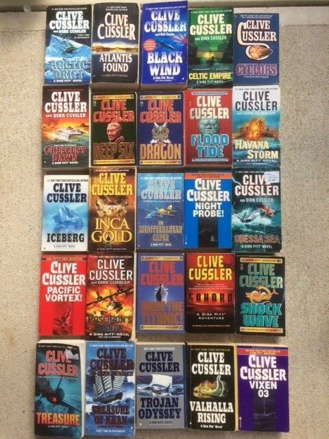 Dirk Pitt complete series 1-25 set Clive Cussler adventure
