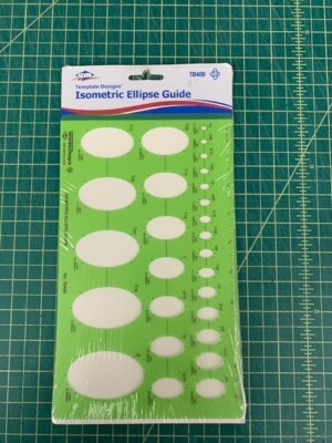 ALVIN TEMPLATE DESIGNS TD400 ISOMETRIC ELLIPSE GUIDE Template NEW