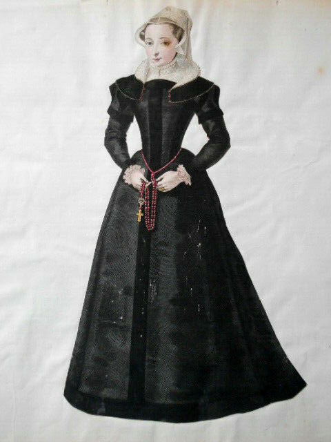 Anne Boleyn ?  Gravure DÃ©CoupÃ©E En Couleurs 