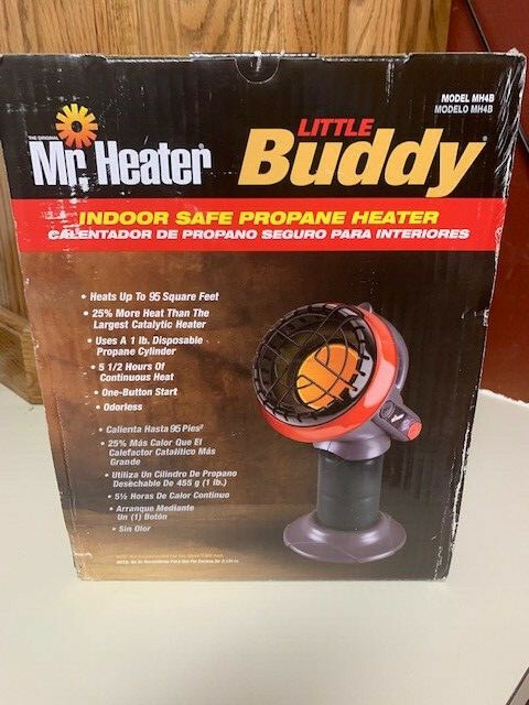 Mr. Heater F215100 MH4B Little Buddy 3800-BTU Indoor Safe Propane Heater, NIB