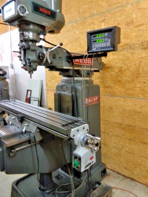 WEBB 10 X 50 VERTICAL MILLING MACHINE DRP PF STK13848AI