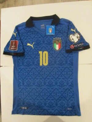 PUMA LORENZO INSIGNE ITALY EURO WC QUALIFIERS MATCH BLUE HOME JERSEY 2020-2021