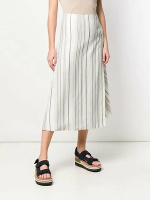 Jil Sander Glow Striped Wrap Midi Skirt NEW Retail $1130
