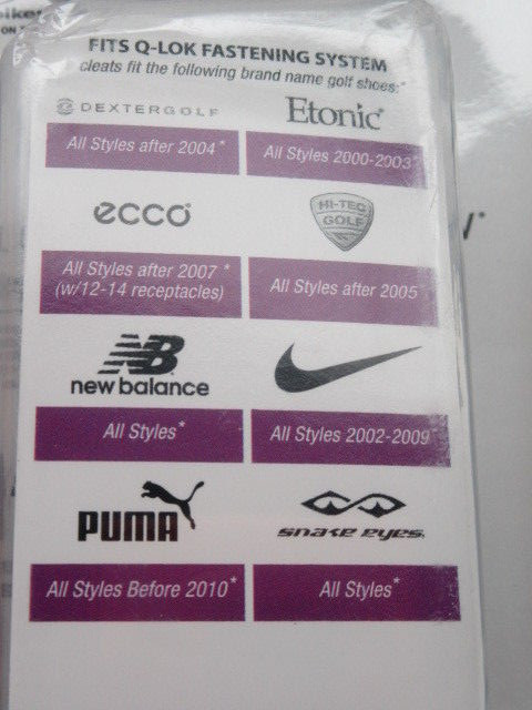 SoftSpikes Black Widow Classic Q-LOK Fastening Golf Cleats 2009 & Older FAST C54