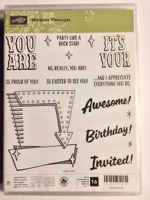 Stampin' Up! MARQUEE MESSAGES(16)Stamps Set-Photopolymer,Marquee,Words/Phrases++