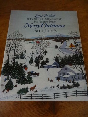 Piano Lyrics Booklet - readers digest merry christmas lyric booklet only!    goes with songbook