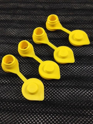 4 - Yellow VENT CAPS Gas Fuel Can Midwest Blitz Wedco Briggs Scepter HEAVY DUTY