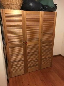 3 Louvre Door Wooden Wardrobe Wardrobes Gumtree Australia