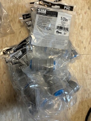 Southwire SimPush P-CP-050 1/2'' PVC WaterTight Push To Install Coupling (10 Pack