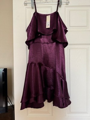 NWT Francesca's  Boutique Party Cocktail Holiday strapless Dress, S,  Purple