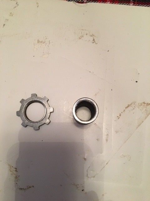 RUPP TECUMSEH HS40 EXHAUST NIPPLE WITH CORRECT LOCKNUT!!  MINI-BIKE GO-KART