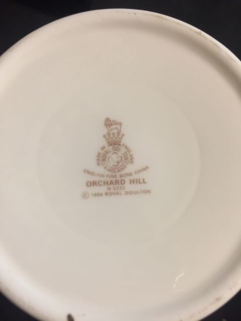 Royal Doulton Orchardl Hill Mug, Multi-Floral & Fruit. Gold Trim