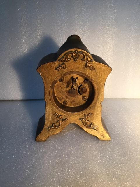 Antique Cast Brass Gilt  Shelf Clock New Haven Clock Co - Works - # C 55