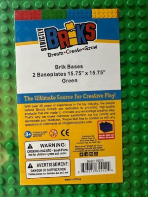 New sealed Strictly Briks Classic Baseplates 15.75  x 15.75  Building Bricks 2pk