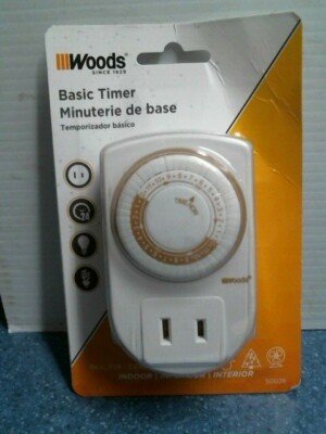 Woods 50026, Indoor 24 Hour Basic Timer, FREE SHIPPING 