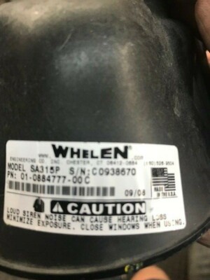 Whelen SA315P Projector Siren Speaker Plain Protective Cover