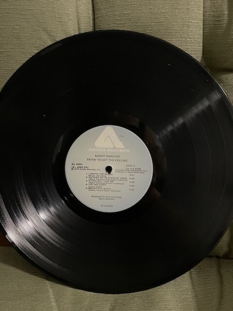BARRY MANILOW TRYIN TO GET THE FEELING VINYL LP RECORD AL4060 70s I WRITE SONGS-