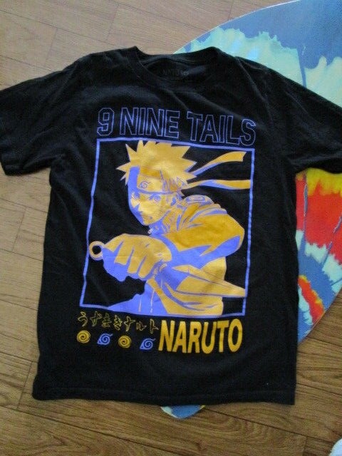 Vintage NARUTO 9 NINE TAILS boy size Large Shippuden Collection youth