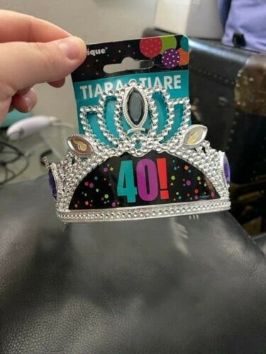 Unique 40! Plastic Party 40th Birthday Tiara Adult Party Accessory New!!!