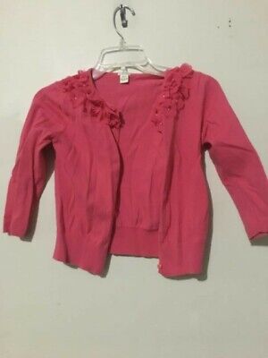 KC Parker Cotton Blend Pink Cardigan Sweater Top Size 10/12 Kids Girls RN# 57420