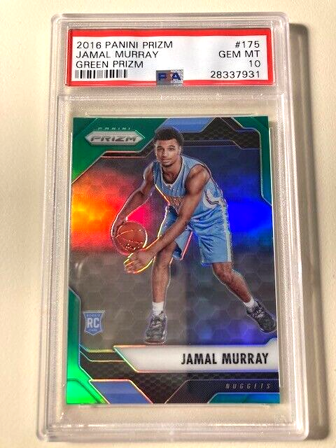 /175枚限定❗️ JAMAL MURRAY RC DENVER NUGGETS 2016 Green Prizm Jamal Murray Rookie RC #175 PSA 10 GEM MT
