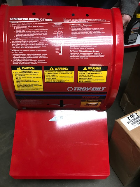 Troy Bilt roto tiller tine shield cover hood # 55076