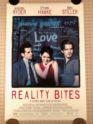 Original REALITY BITES 1994 DS * Mint * Theatrical Poster *Winona Ryder*