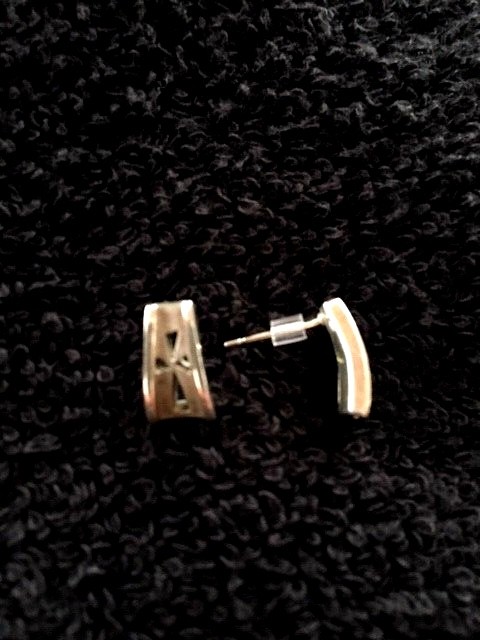 CROSS STERLING SILVER RELIGIOUS CROSS NECKLACE AND EARRING SET