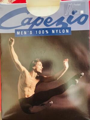 NWT Capezio Mens #MT10 White Footed Dance Tight Tights Adult XS S M