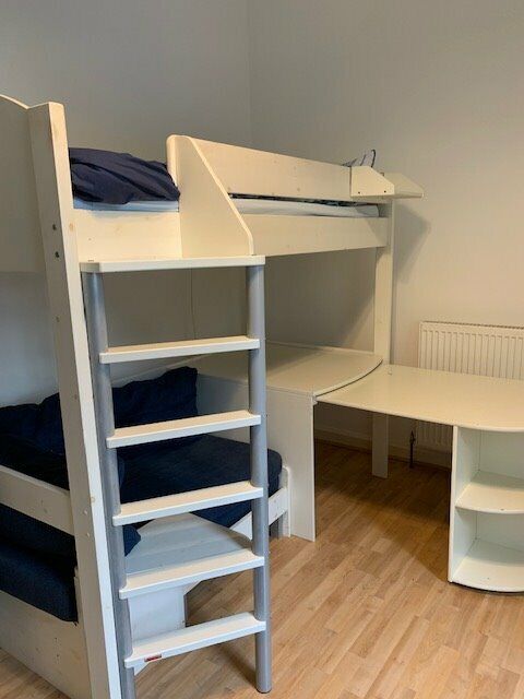 Stompa High Sleeper With Desk And Sofa Sleepover Bed In