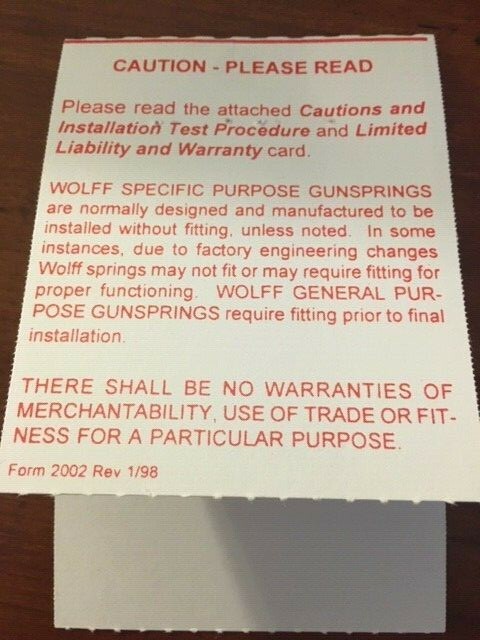 Wolff SIG SAUER P225 P228 P229 RECOIL SPRING Choose 13 14 15 16 17 18 19 21 Lb 