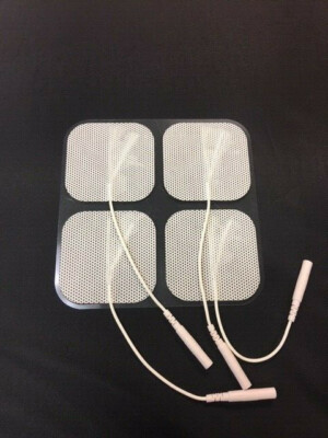 NEW 20 pcs Reusable ''Pigtail'' Electrode Pads 2'' x 2'' for Digital Tens Unit BULK