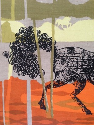 Tom Tru Silk Print Wall Hanging Tapestry- Evelyn Ackerman Era