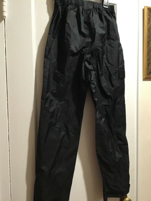 Columbia Wind Rain Resist Youth M 10/12 Pull On Waist Black Pants Camping Hiking