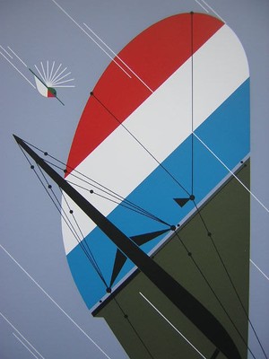 Charley Harper Fearless Feathers Hummingbird Signed Numbered Serigraph Art Print