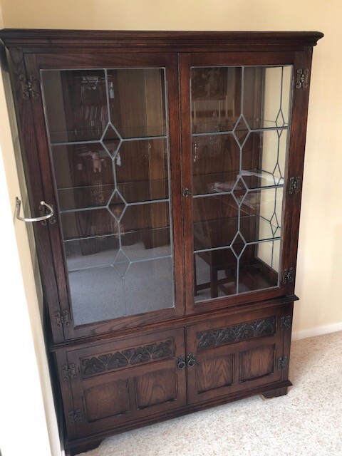Old Charm Glass Display Cabinet In Leighton Buzzard